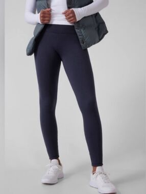 🖤 Athleta Altitude Tight XSP Navy Blue High Rise Fleece